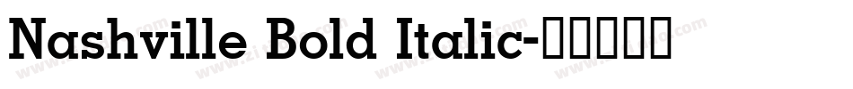 Nashville Bold Italic字体转换